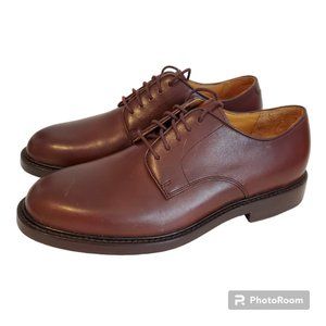 Vtg Polo Ralph Lauren Mens 8D Brown Leather Oxford Lace Up Casual Dress Shoe NEW